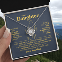 Load image into Gallery viewer, To My Daughter Necklace, Daughter Necklaces from Mom and Dad, Birthday Gifts from Mother or Father

