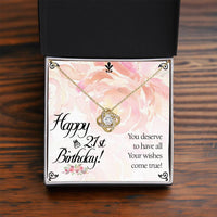 Load image into Gallery viewer, Unique 21st Birthday Gifts for Her, 21st Birthday Gifts for Her, Love Knot Necklace Gifts
