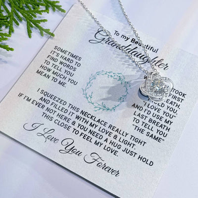 Load image into Gallery viewer, To My Granddaughter Necklace, Sometimes It&amp;#39;s Hard to Find Words to Tell You How Much You Mean to Me
