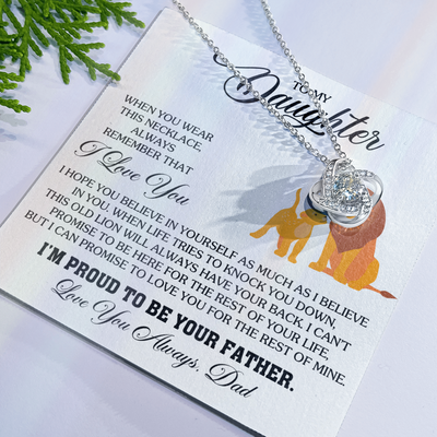 Load image into Gallery viewer, To My Daughter Necklace from Dad, Birthday Gifts for Daughter, I&amp;#39;m Proud to Be Your Father
