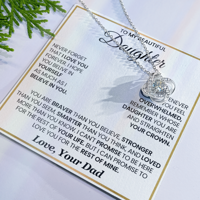 Load image into Gallery viewer, To My Daughter Necklace Birthday Gifts from Mother, You Are Braver Than You Believe
