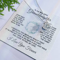 Load image into Gallery viewer, To My Granddaughter Necklace, Sometimes It&#39;s Hard to Find Words to Tell You How Much You Mean to Me
