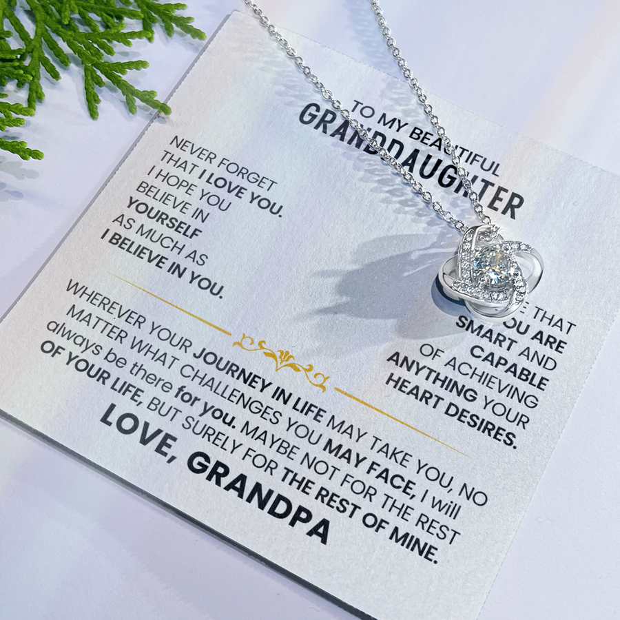 To My Beautiful Granddaughter Necklace, Believe in Yourself as Much as I Believe in You
