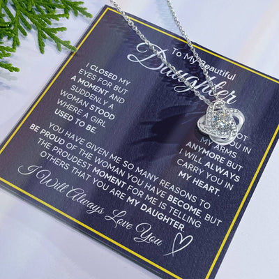 Load image into Gallery viewer, Daughter Gifts from Mom and Dad, Necklace &amp;amp; Message Card &amp;amp; LED Gift Box for Birthday, or Christmas
