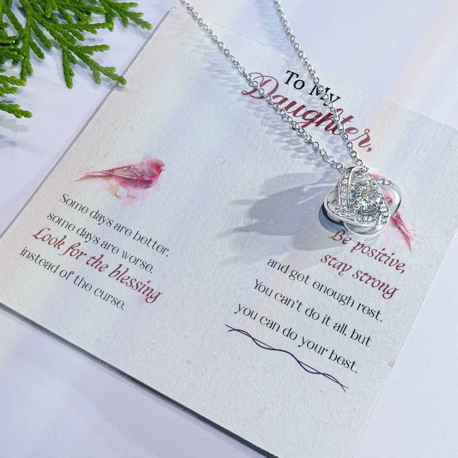 Sentimental Gifts for Daughter from Mom, Meaningful Necklace for Daughter, Be Positive Stay Strong