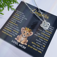 Load image into Gallery viewer, To My Daughter Necklace, Never Feel That You Are Alone, I&#39;m Always Right There in Your Heart
