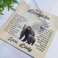 Load image into Gallery viewer, To My Daughter Love Knot Necklace – Unbreakable Bond Jewelry Gift for Birthday or Holiday
