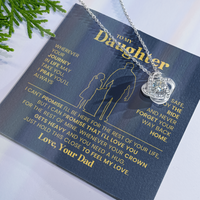 Load image into Gallery viewer, To My Daughter Necklace, Daughter Necklaces from Mom and Dad, Birthday Gifts from Mother or Father
