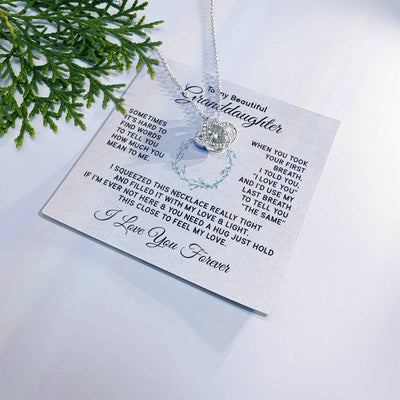 Load image into Gallery viewer, To My Granddaughter Necklace, Sometimes It&amp;#39;s Hard to Find Words to Tell You How Much You Mean to Me
