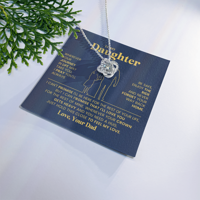 Load image into Gallery viewer, To My Daughter Necklace, Daughter Necklaces from Mom and Dad, Birthday Gifts from Mother or Father
