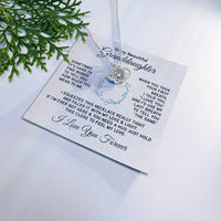 Load image into Gallery viewer, To My Granddaughter Necklace, Sometimes It&#39;s Hard to Find Words to Tell You How Much You Mean to Me
