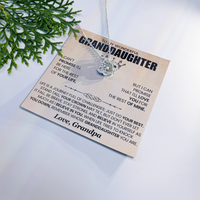 Load image into Gallery viewer, To My Granddaughter Necklace from Grandpa, Life Is a Journey Full of Challenges Just Do Your Best
