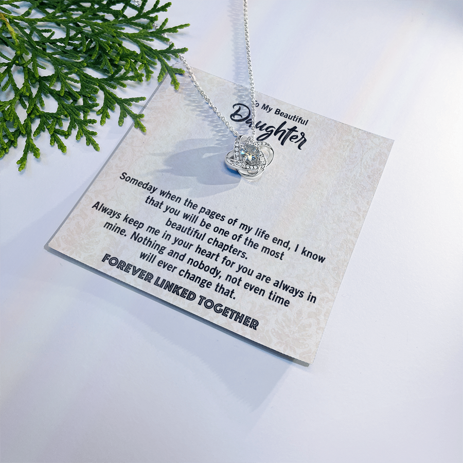 Love Knot Necklace for Daughter from Dad – Beautiful Gift for Birthday, Graduation, or Wedding Day