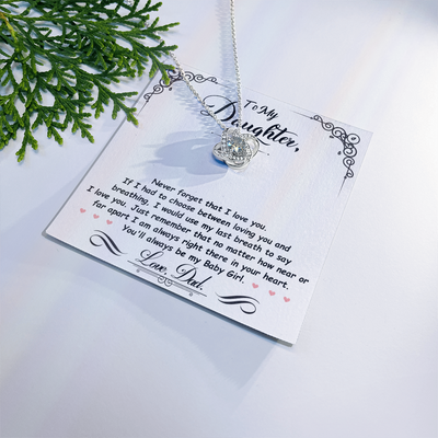Load image into Gallery viewer, To My Daughter Necklace from Mom and Dad, Birthday, Graduation, Christmas Love Knot Necklace for Her
