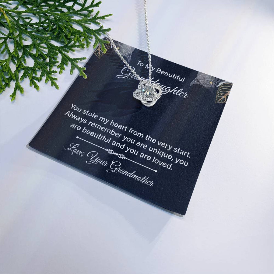 To My Granddaughter Necklace from Nana, Birthday Present for Granddaughter from Grandma