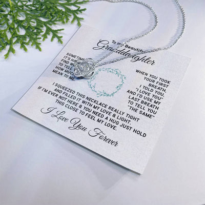 Load image into Gallery viewer, To My Granddaughter Necklace, Sometimes It&amp;#39;s Hard to Find Words to Tell You How Much You Mean to Me
