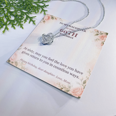 Load image into Gallery viewer, To My Daughter 60th Birthday Love Knot Necklace from Mom

