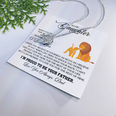 Load image into Gallery viewer, To My Daughter Necklace from Dad, Birthday Gifts for Daughter, I&amp;#39;m Proud to Be Your Father
