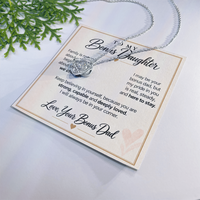 Load image into Gallery viewer, Bonus Daughter Love Knot Necklace from Bonus Dad - Family by Choice and Love
