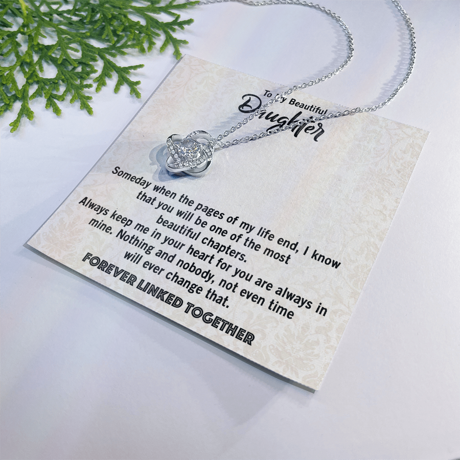 Love Knot Necklace for Daughter from Dad – Beautiful Gift for Birthday, Graduation, or Wedding Day