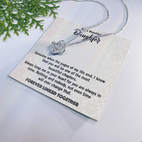 Load image into Gallery viewer, Love Knot Necklace for Daughter from Dad – Beautiful Gift for Birthday, Graduation, or Wedding Day
