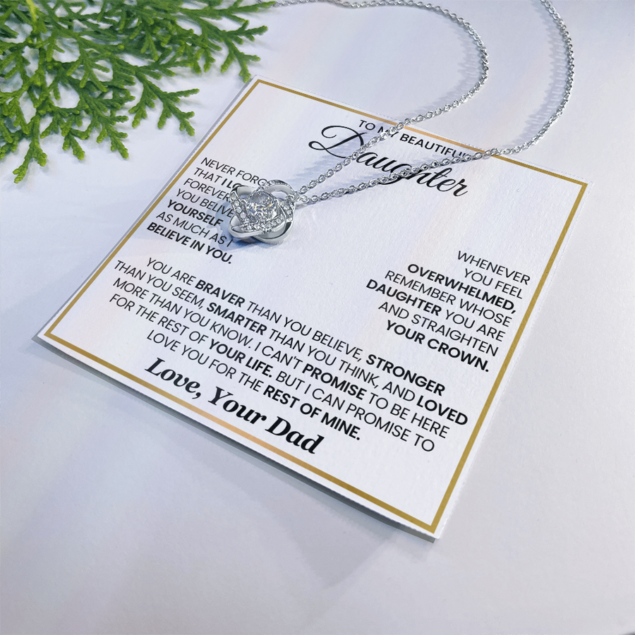 To My Daughter Necklace Birthday Gifts from Mother, You Are Braver Than You Believe