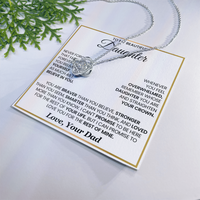 Load image into Gallery viewer, To My Daughter Necklace Birthday Gifts from Mother, You Are Braver Than You Believe
