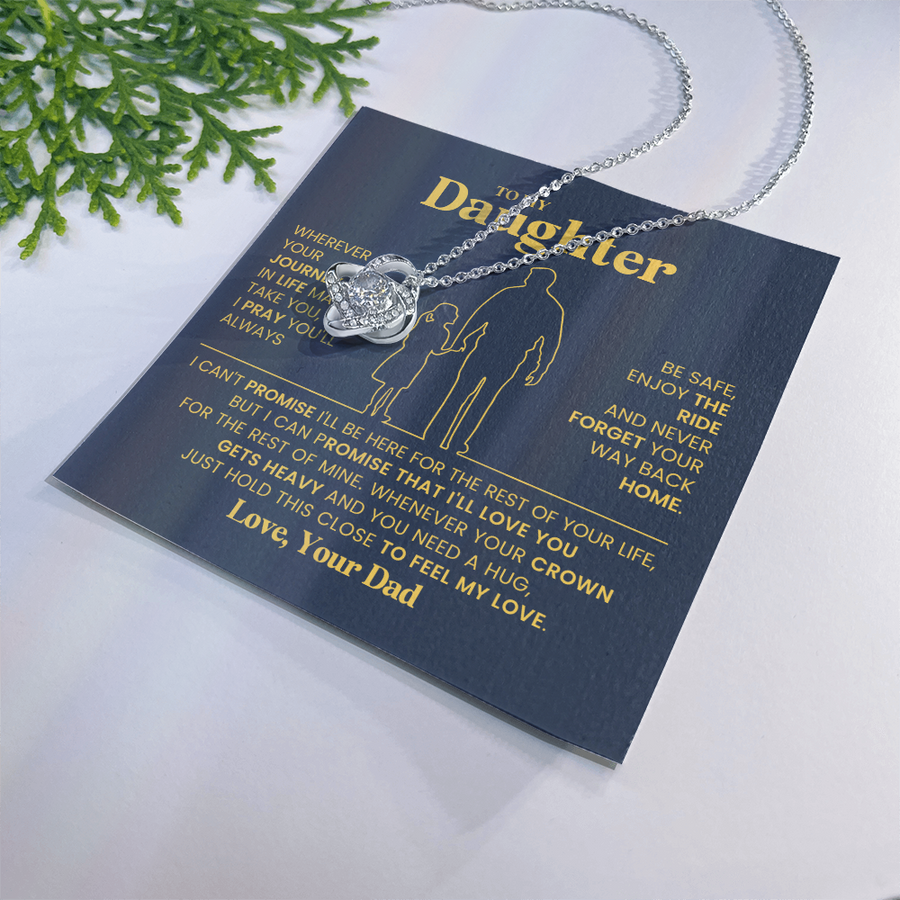 To My Daughter Necklace, Daughter Necklaces from Mom and Dad, Birthday Gifts from Mother or Father