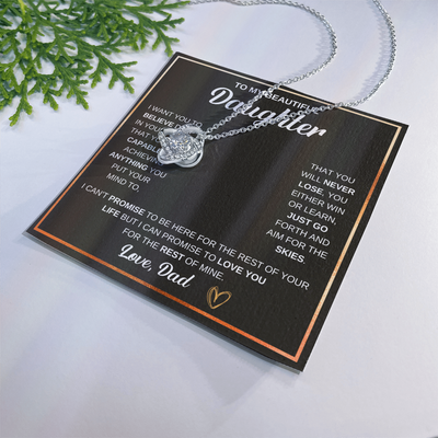 Load image into Gallery viewer, To My Daughter Love Knot Necklace Gift From Mom with Message Card &amp;amp; Gift Box
