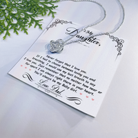 Load image into Gallery viewer, To My Daughter Necklace from Mom and Dad, Birthday, Graduation, Christmas Love Knot Necklace for Her
