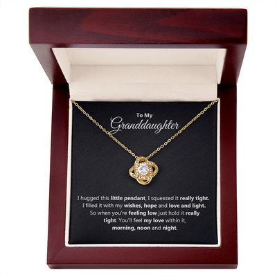 Load image into Gallery viewer, To My Granddaughter Gifts – Love Knot Necklace from Grandma or Grandpa with Heartfelt Message Card
