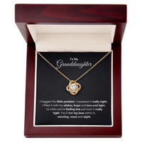 Load image into Gallery viewer, To My Granddaughter Gifts – Love Knot Necklace from Grandma or Grandpa with Heartfelt Message Card
