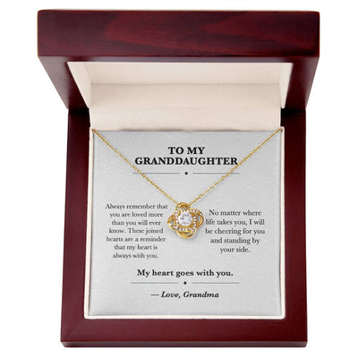 Load image into Gallery viewer, To My Granddaughter Love Knot Necklace Gift from Grandma
