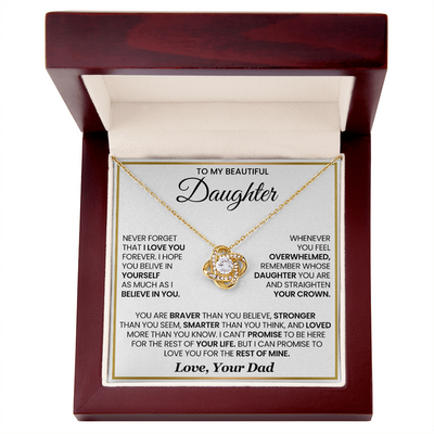 Load image into Gallery viewer, To My Daughter Necklace Birthday Gifts from Mother, You Are Braver Than You Believe

