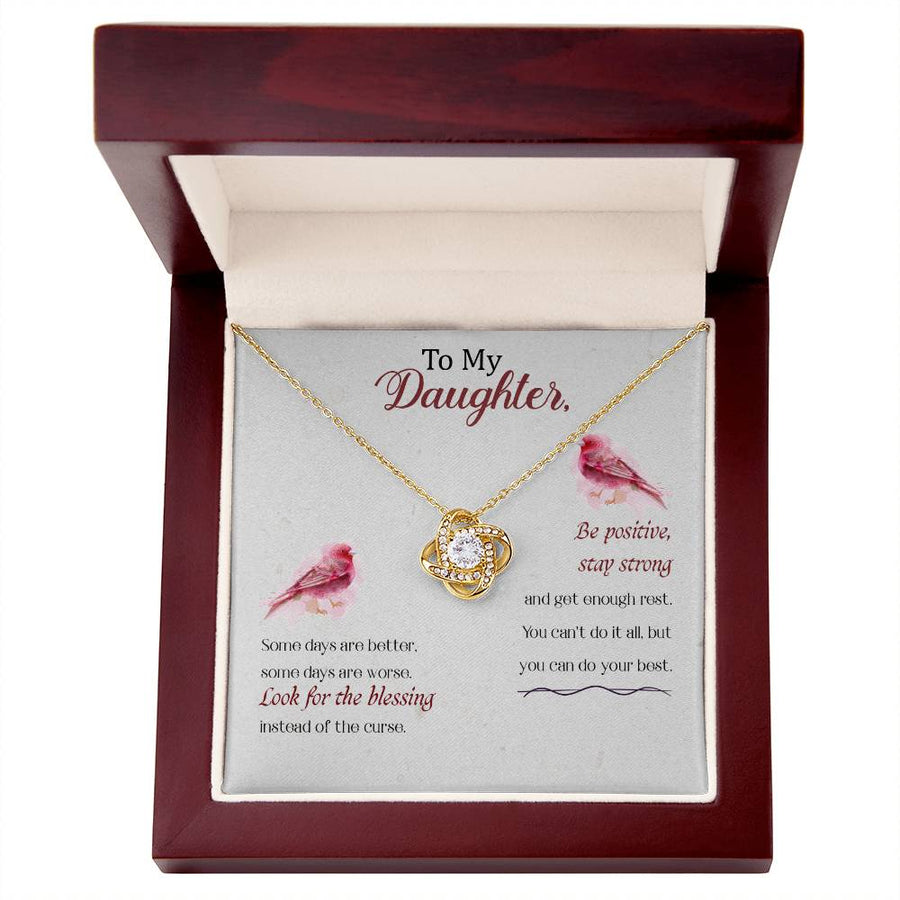 Sentimental Gifts for Daughter from Mom, Meaningful Necklace for Daughter, Be Positive Stay Strong