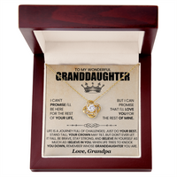 Load image into Gallery viewer, To My Granddaughter Necklace from Grandpa, Life Is a Journey Full of Challenges Just Do Your Best
