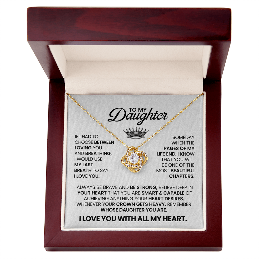 Birthday Daughter Necklace, When the Pages of My Life End You Will Be the Most Beautiful Chapters