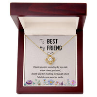 Load image into Gallery viewer, Best Friend Gifts for Birthday, Friendship Knot Necklace Silver, Meaningful Friendship Gifts
