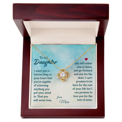 Load image into Gallery viewer, To My Daughter Necklace from Mom, I Promise to Love You for the Rest of Mine
