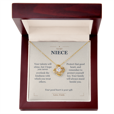 Load image into Gallery viewer, To My Niece, Keep Your Kindness - Love Knot Necklace
