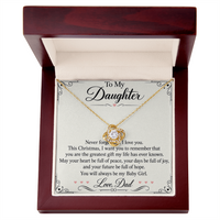 Load image into Gallery viewer, Daughter Christmas Love Knot Necklace from Dad - You Are My Greatest Gift
