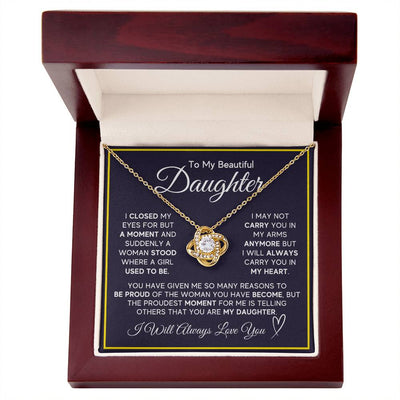 Load image into Gallery viewer, Daughter Gifts from Mom and Dad, Necklace &amp;amp; Message Card &amp;amp; LED Gift Box for Birthday, or Christmas
