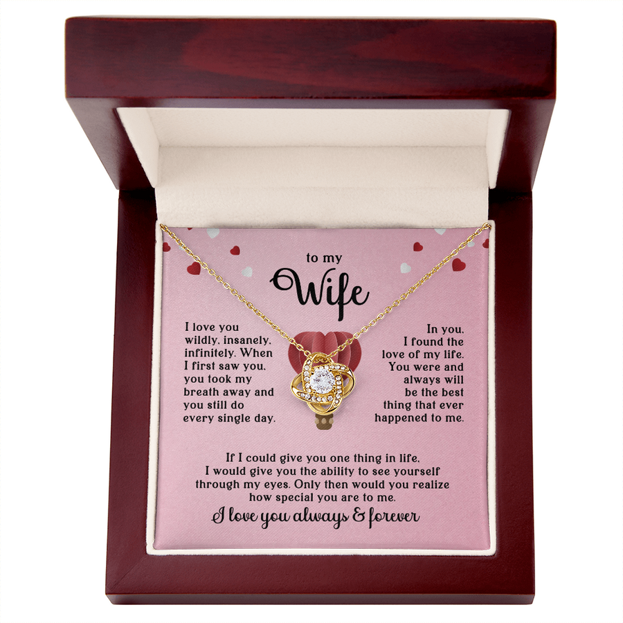 To My Wife Necklace, When I First Saw You, You Took My Breath Away and You Still Do Every Single Day