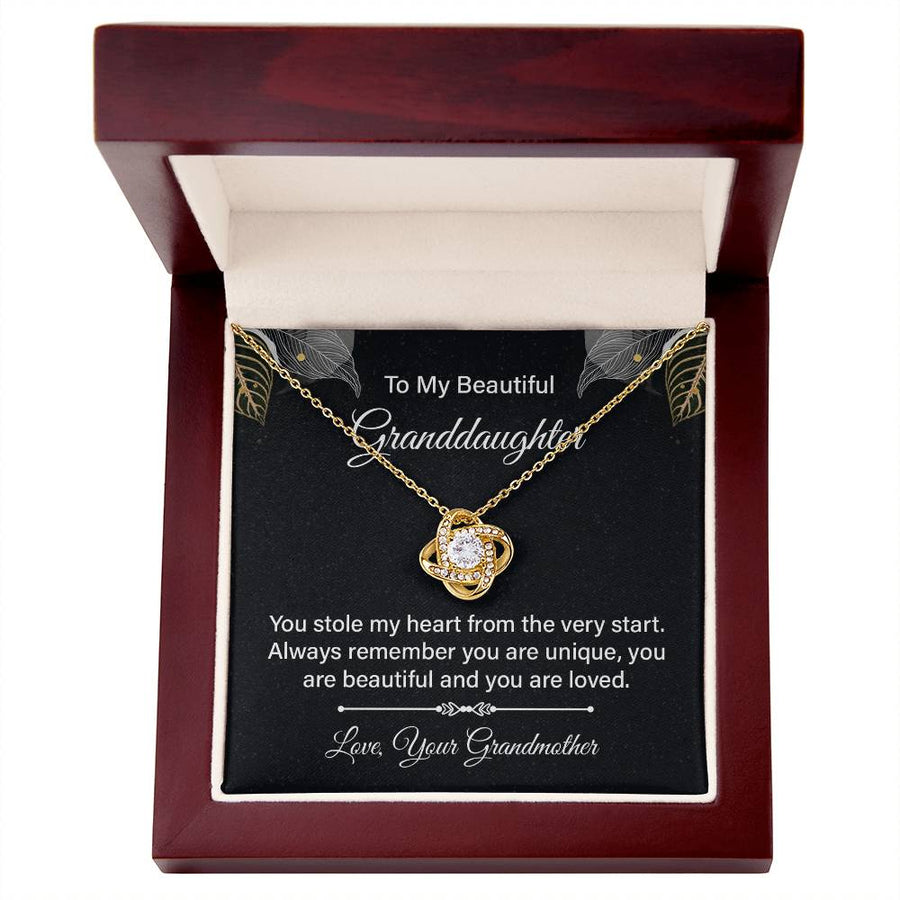 To My Granddaughter Necklace from Nana, Birthday Present for Granddaughter from Grandma