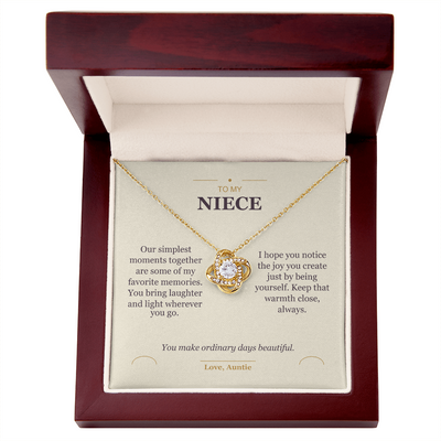 Load image into Gallery viewer, To My Niece, The Joy You Bring - Love Knot Necklace
