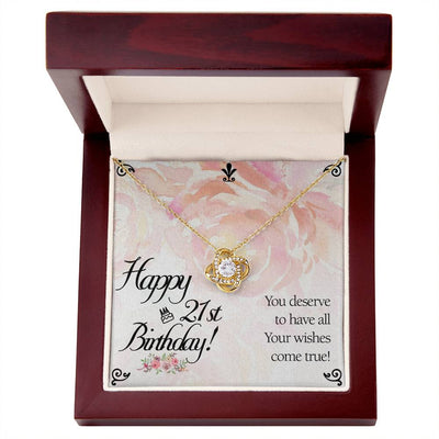 Load image into Gallery viewer, Unique 21st Birthday Gifts for Her, 21st Birthday Gifts for Her, Love Knot Necklace Gifts
