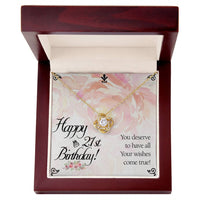 Load image into Gallery viewer, Unique 21st Birthday Gifts for Her, 21st Birthday Gifts for Her, Love Knot Necklace Gifts
