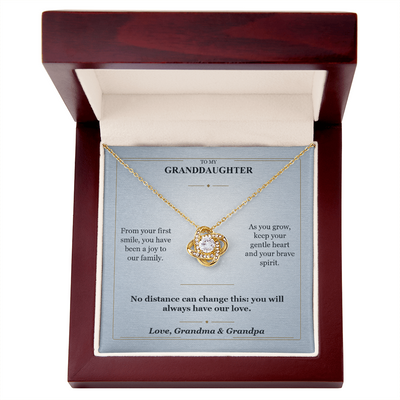 Load image into Gallery viewer, To My Granddaughter Love Knot Necklace from Grandparents | Forever Loved
