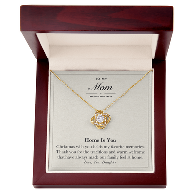 Load image into Gallery viewer, To My Mom Christmas Love Knot Necklace – Home Is You
