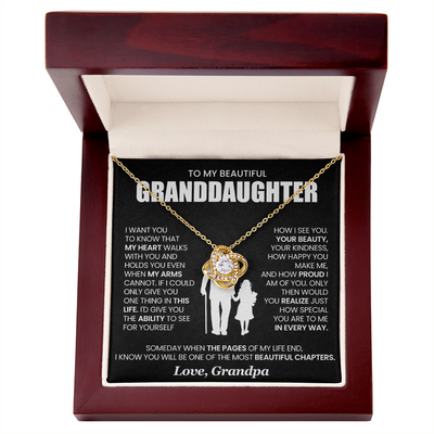 Load image into Gallery viewer, To My Granddaughter Necklace from Grandpa, Unique Birthday Gifts for Granddaughter from Grandpa
